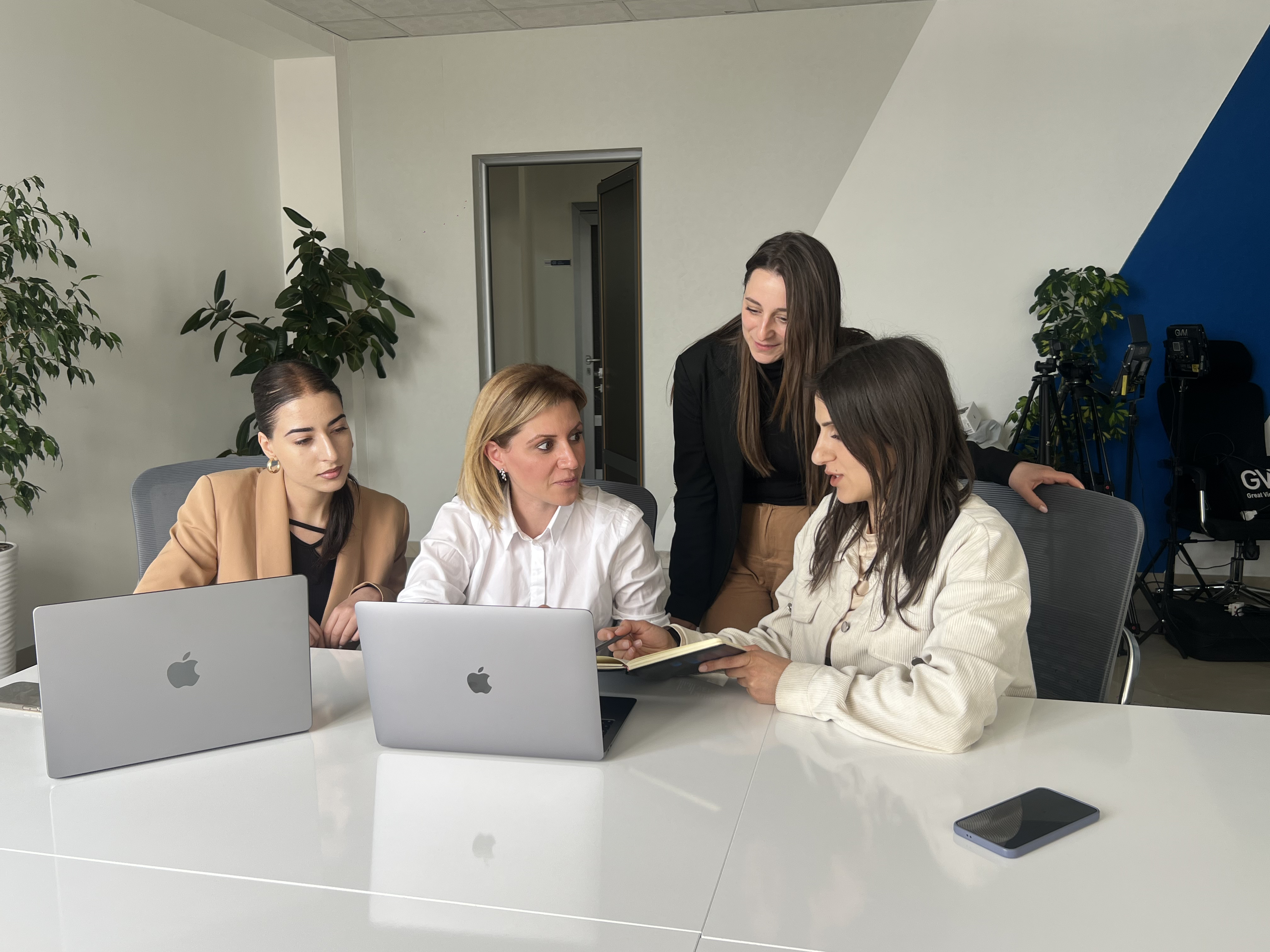 Person interacting with iPhone